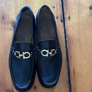 Ferragamo Black leather Dress Shoe